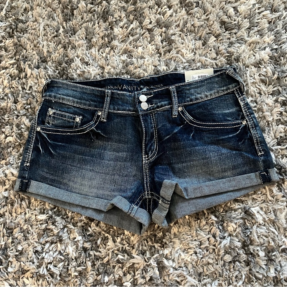 Vanity Women's Denim Shorts - Dark Blue